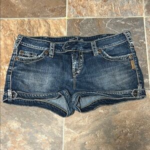Silver Jeans Blue Jean Shorts Distressed Casual